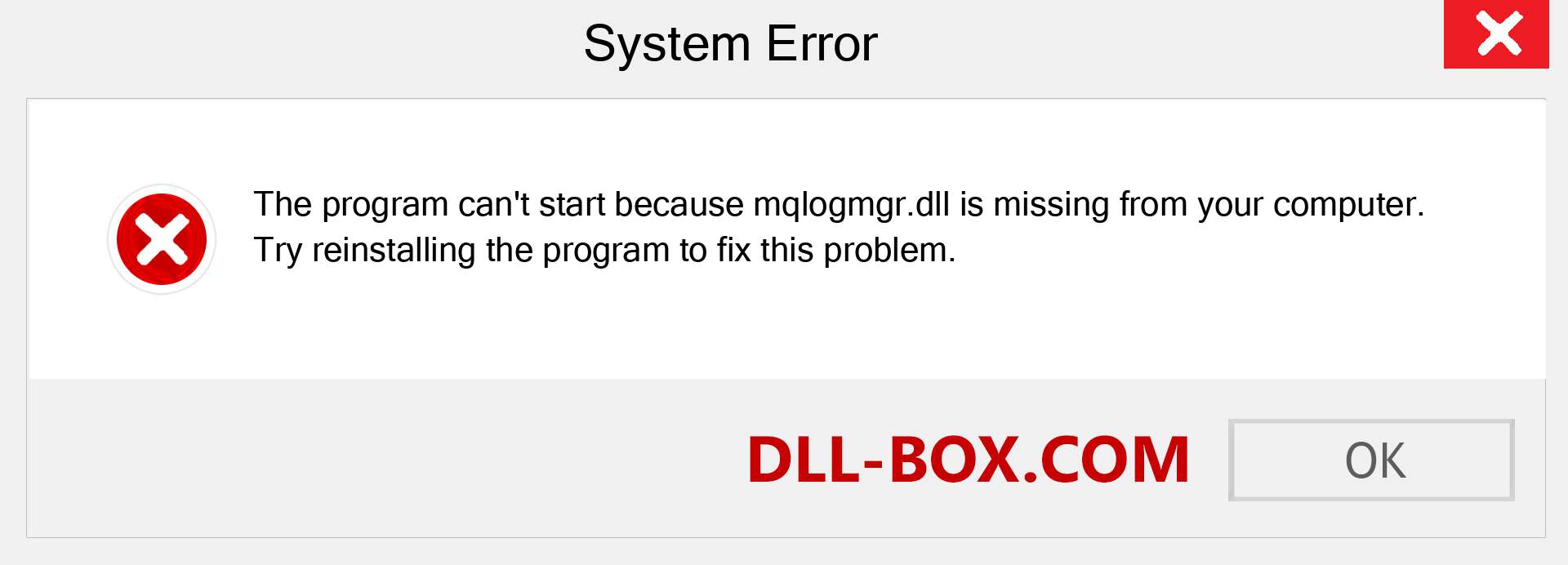  mqlogmgr.dll file is missing?. Download for Windows 7, 8, 10 - Fix  mqlogmgr dll Missing Error on Windows, photos, images