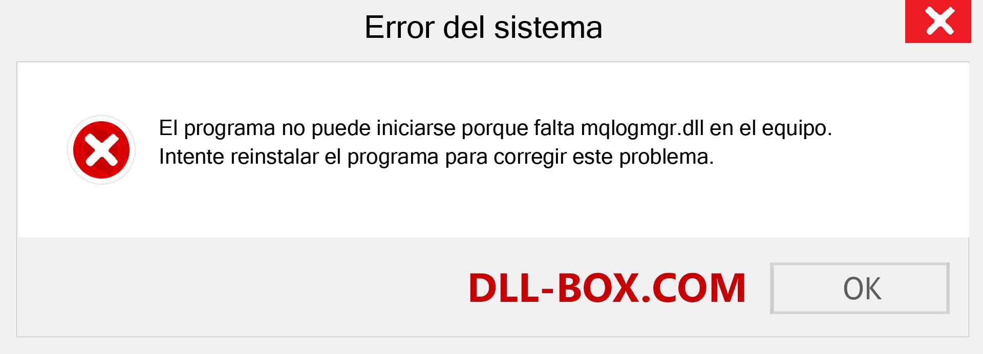 ¿Falta el archivo mqlogmgr.dll ?. Descargar para Windows 7, 8, 10 - Corregir mqlogmgr dll Missing Error en Windows, fotos, imágenes